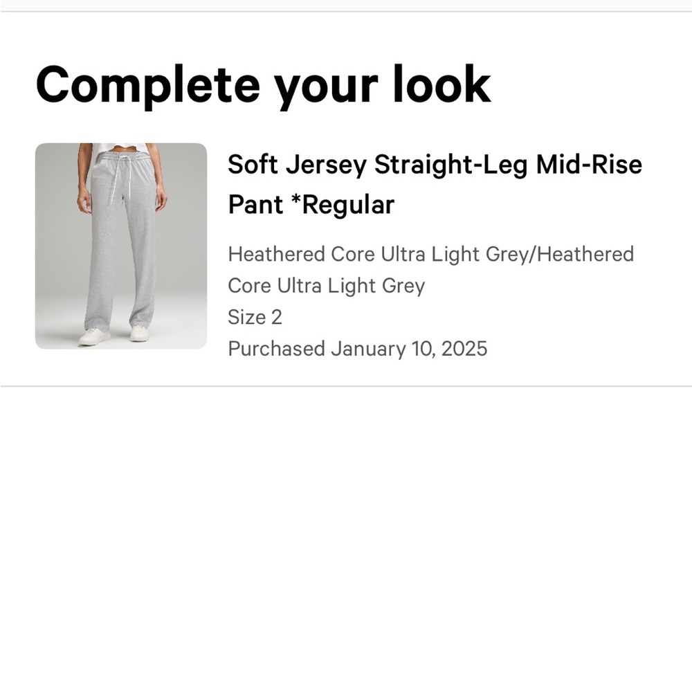 Lululemon soft jersey pants